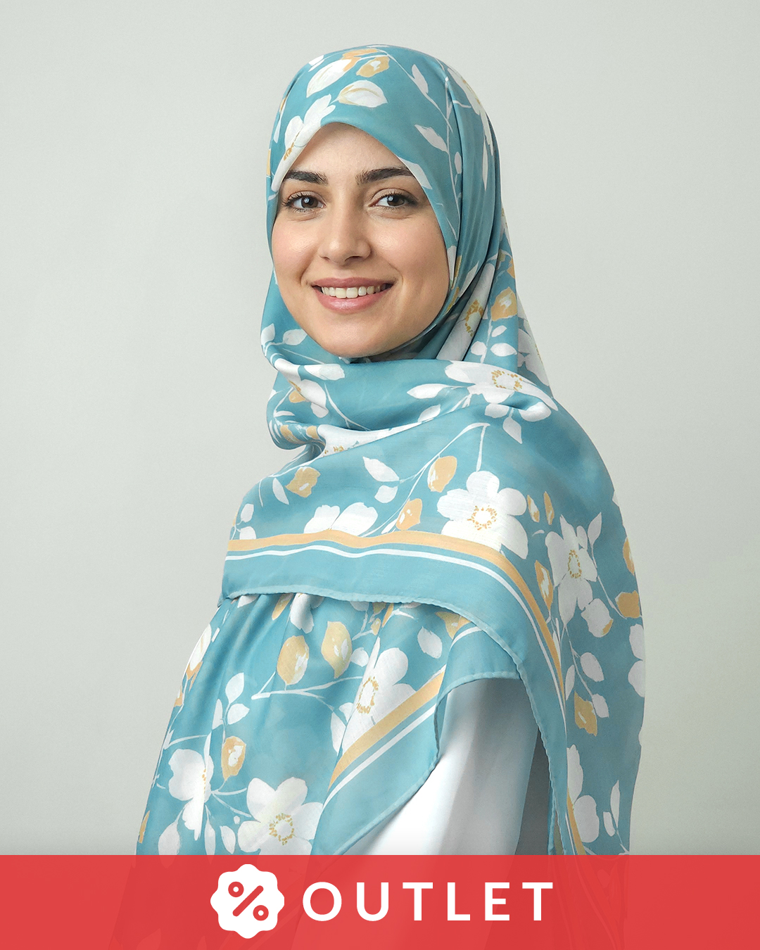 روسری طوبی فیروزه ای (Outlet)