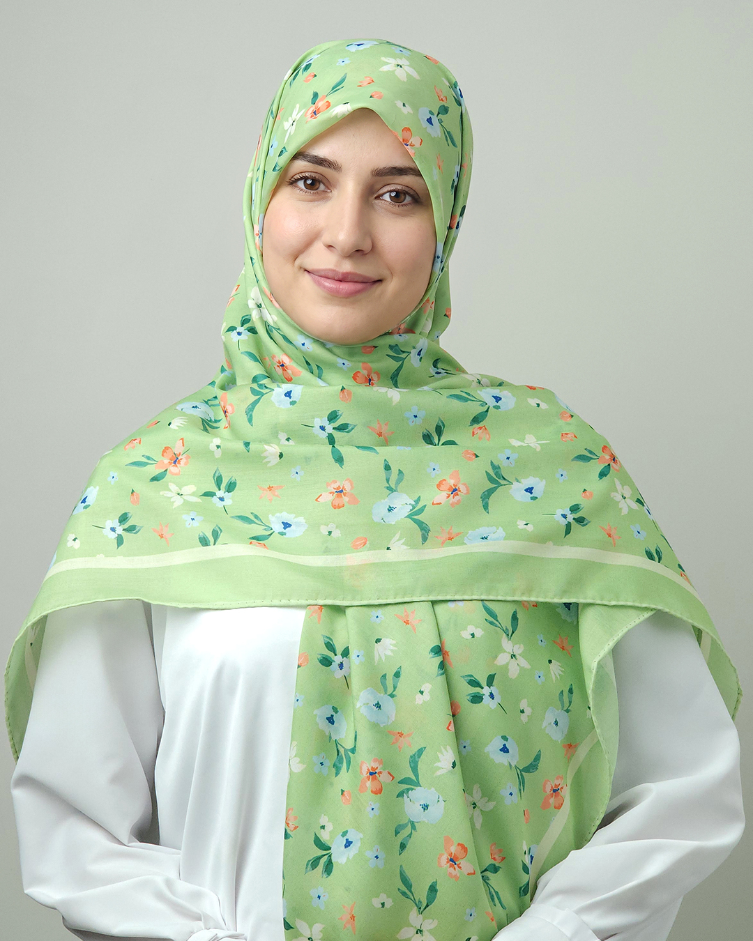 روسری ربیع سبز پاستلی
