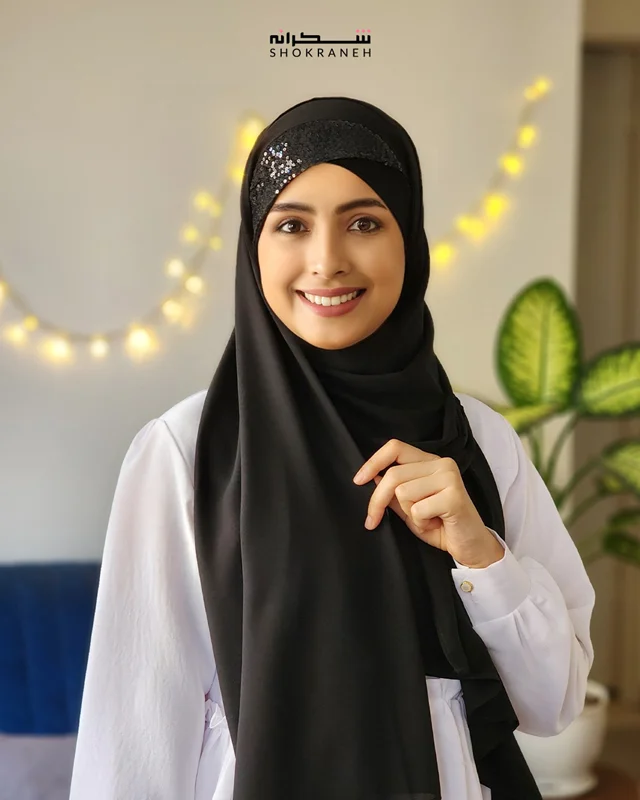 هدشال دوپیله پولکی مشکی