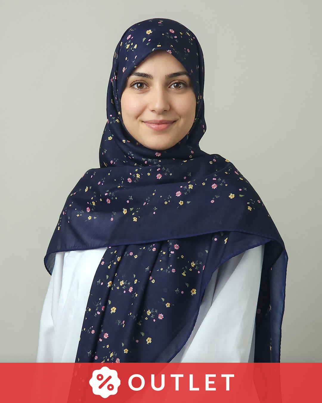 روسری شکوفه سرمه ای (Outlet)