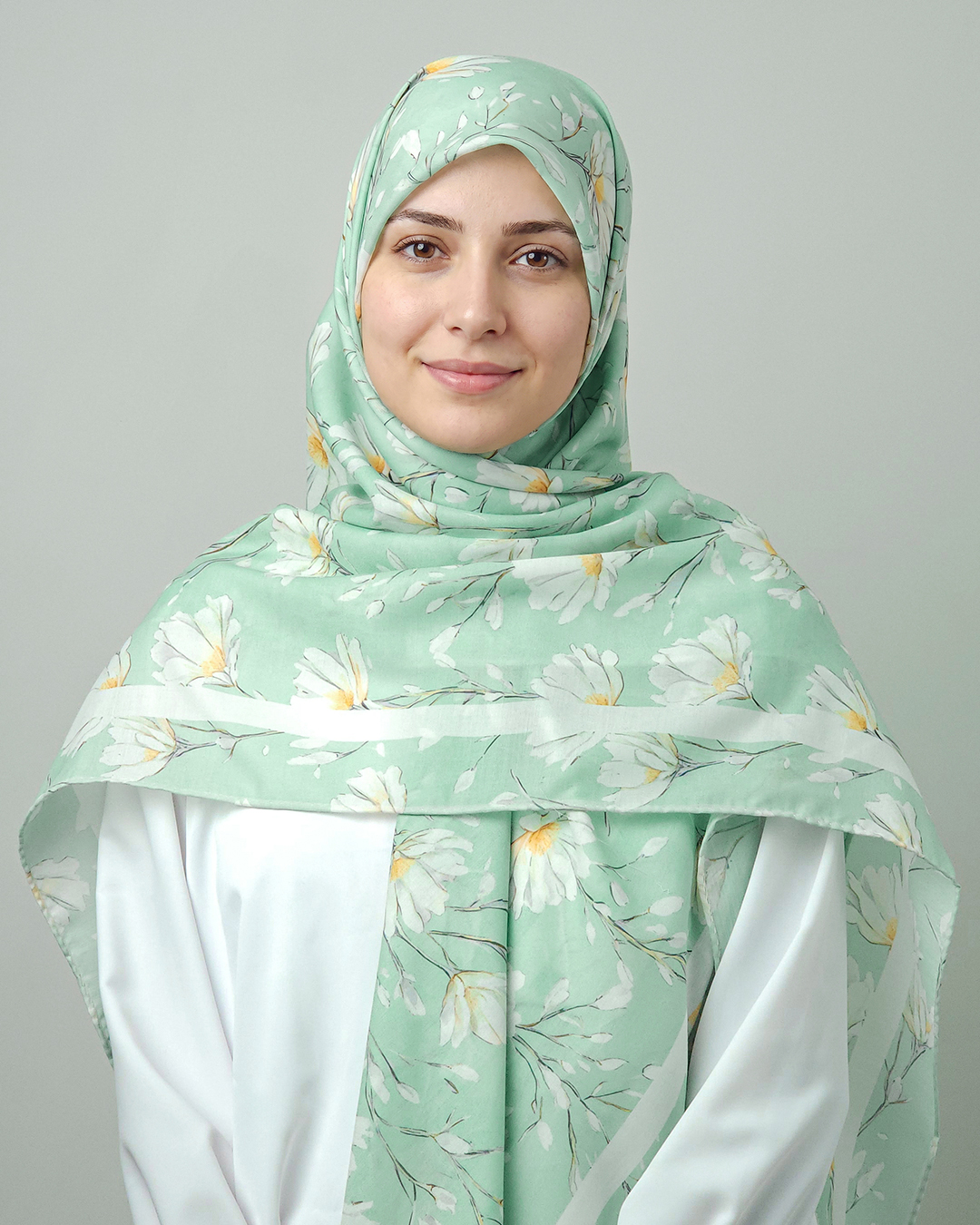 روسری یاسمین سبز پاستلی
