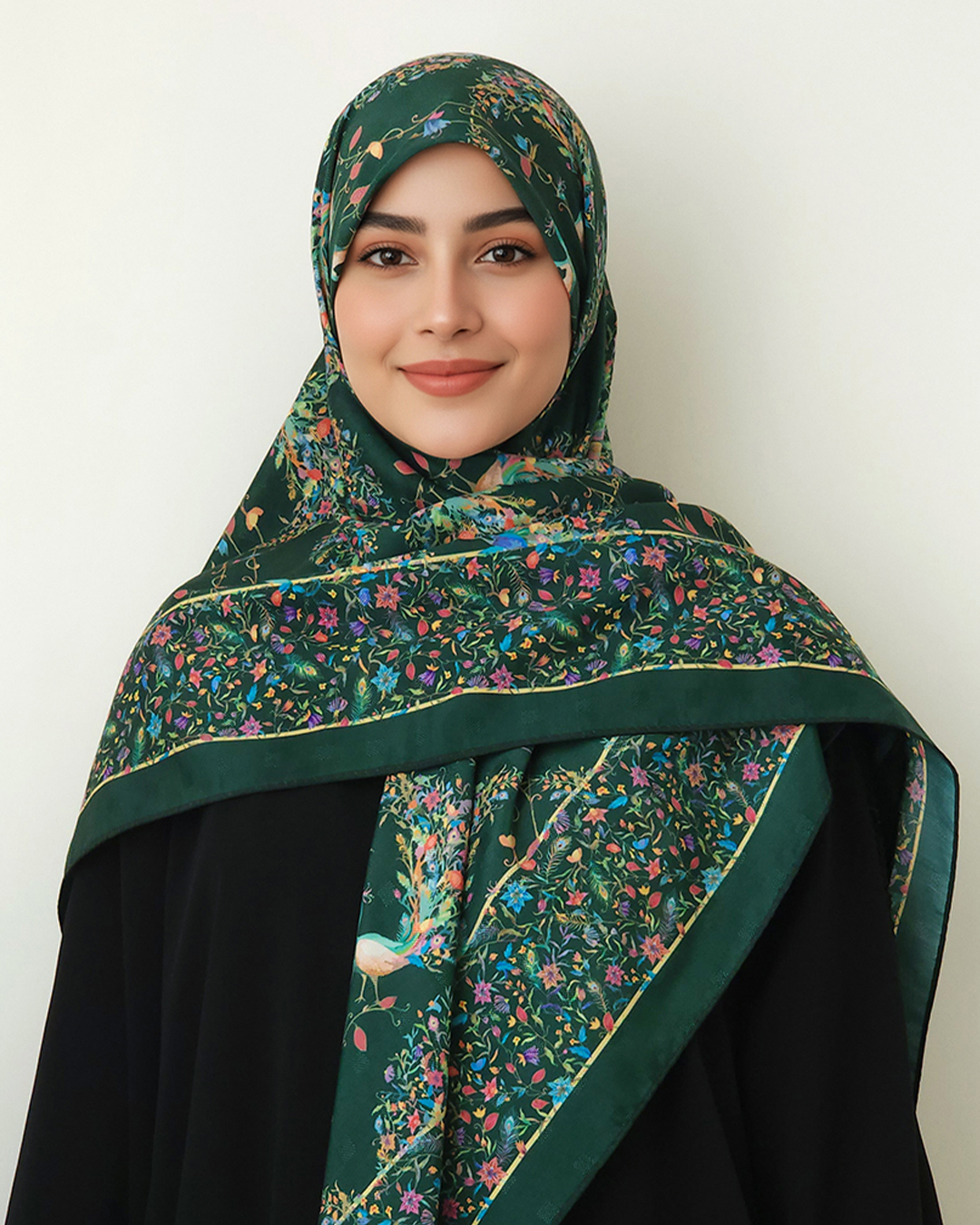 روسری طاووس سبز